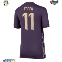 Ženski Nogometni dresi Anglija Phil Foden #11 Gostujoči EP 2024 Kratek Rokav